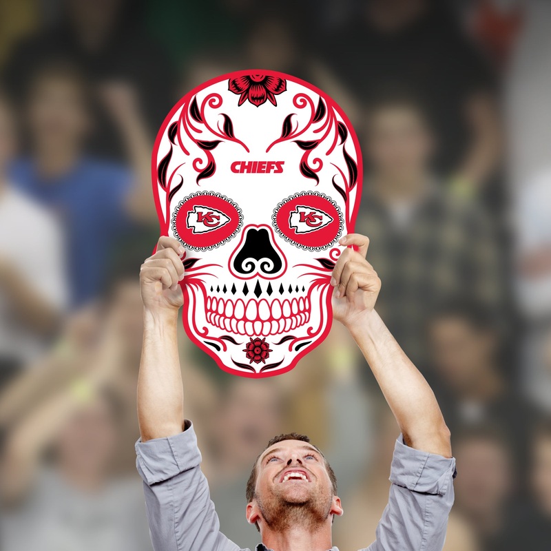 Skull – Big Head – Official NFL – Kansas City Chiefs – Foam Core Cutout