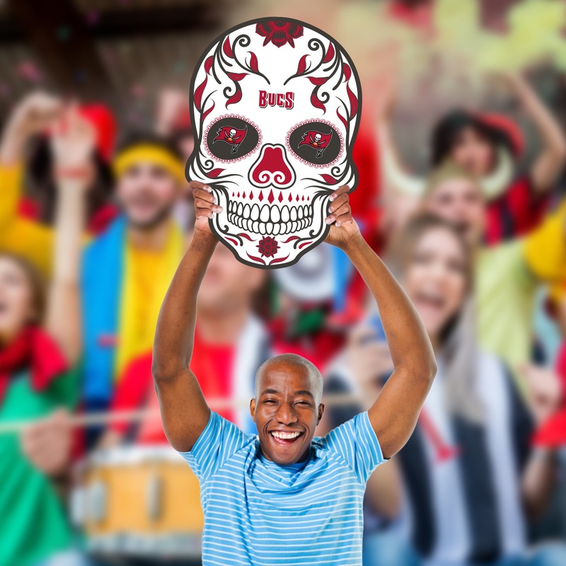Skull – Big Head – Official NFL – Tampa Bay Buccaneers – Foam Core Cutout