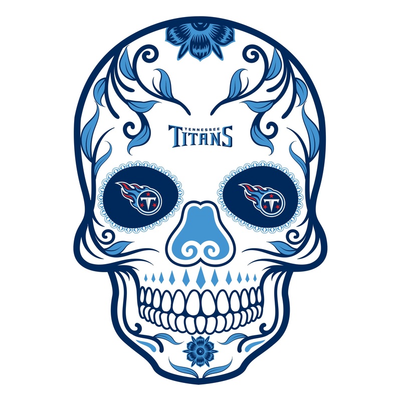 Tennessee Titans – Sugar Skull Logo – Outdoor Floor Decal – Official NFL – Scratch Resistant Alumigraphics Grip