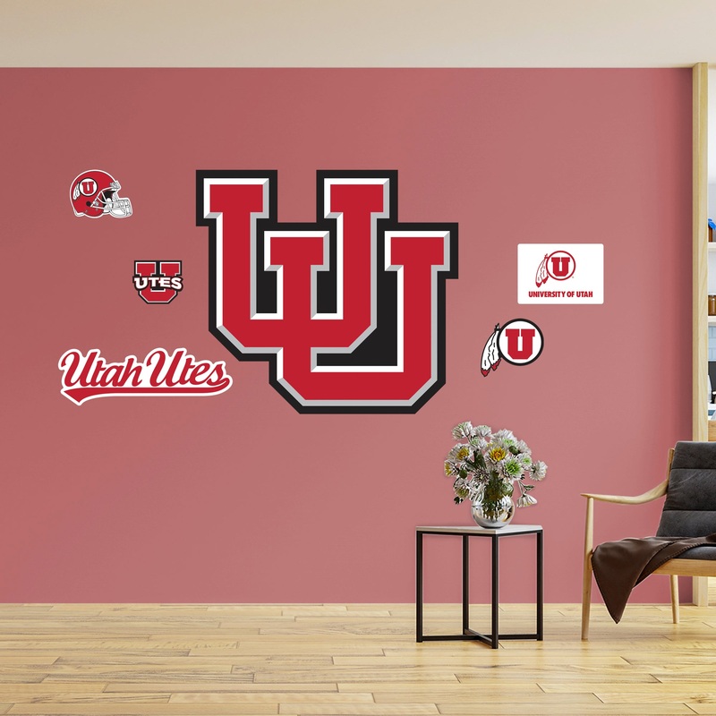 Utah Utes – RealBig Logo Collection – Official NCAA – Reusable Vinyl Wall Decals