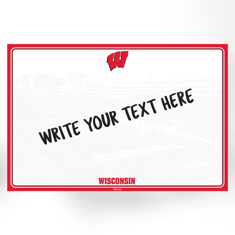 Wisconsin Badgers – Dry Erase Whiteboard – Official NCAA – Reusable Vinyl Wall Decal