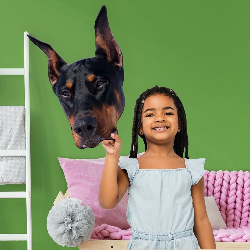Animals: Doberman Pinscher Foam Core Cutout – Big Head