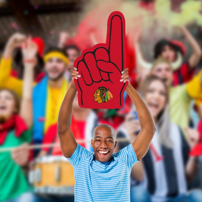 Foam Finger – Big Head – Official NHL – Chicago Blackhawks – Foam Core Cutout