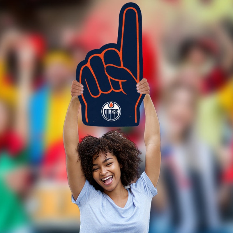 Foam Finger – Big Head – Official NHL – Edmonton Oilers – Foam Core Cutout