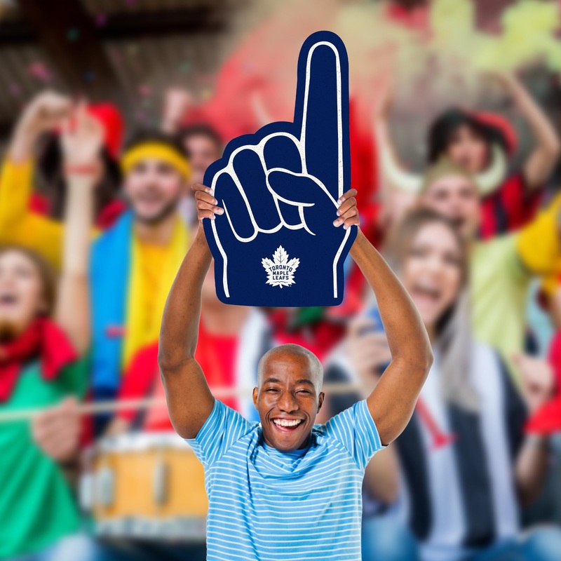 Foam Finger – Big Head – Official NHL – Toronto Maple Leafs – Foam Core Cutout