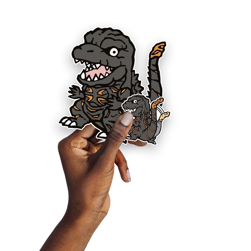 Godzilla – 5 Deformed Minis (Mixed Sizes) – Official Toho – Reusable Vinyl Decals #2
