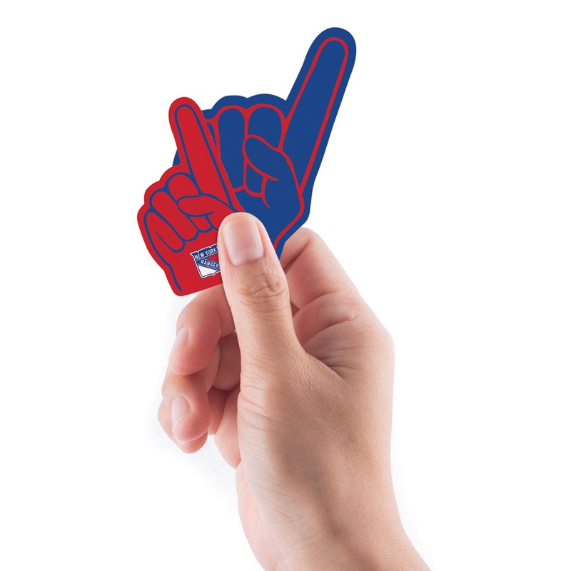New York Rangers – 5 Foam Finger Minis (Mixed Sizes) – Official NHL – Reusable Vinyl Decals