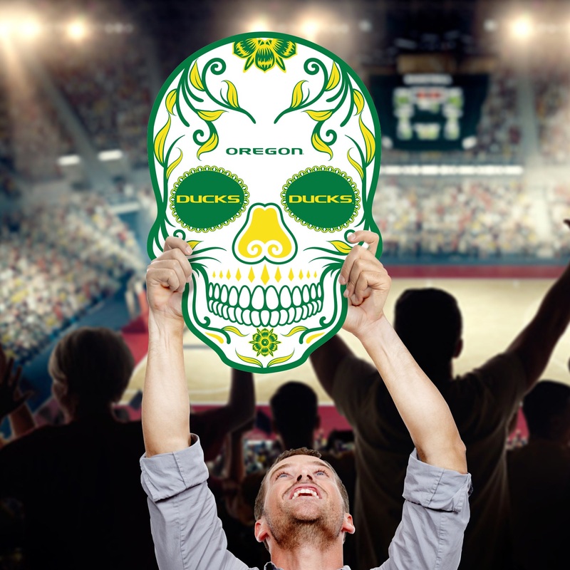 Skull – Big Head – Official NCAA – Oregon Ducks – Foam Core Cutout