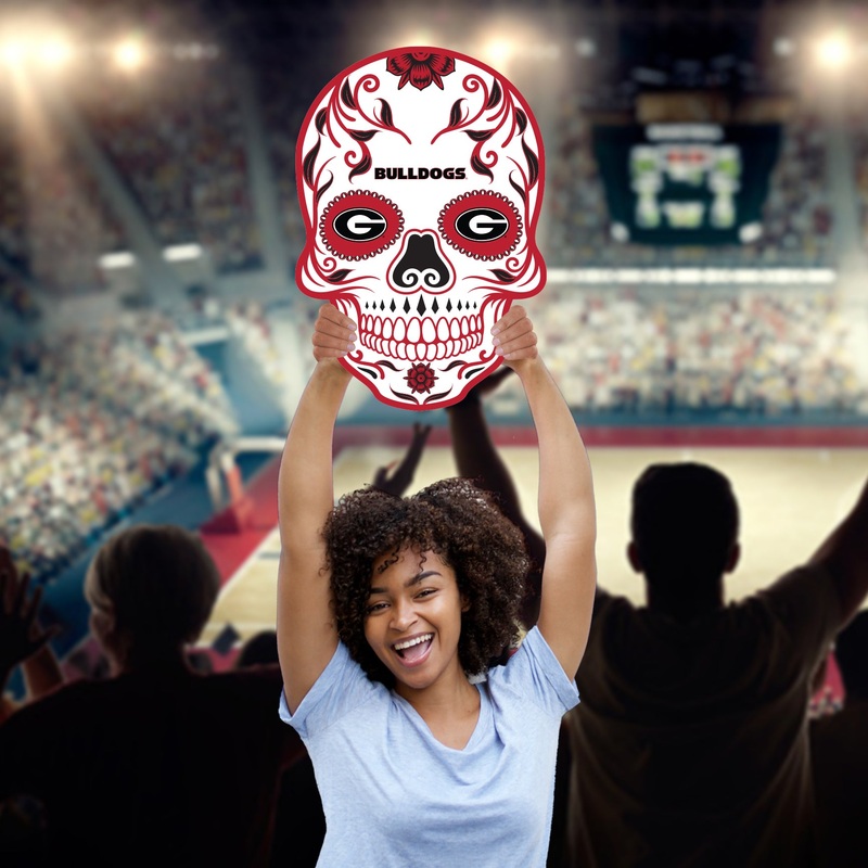 Skull Logo – Big Head – Official NCAA – Georgia Bulldogs – Foam Core Cutout