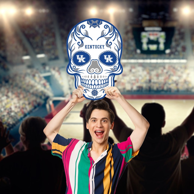 Skull Logo – Big Head – Official NCAA – Kentucky Wildcats – Foam Core Cutout