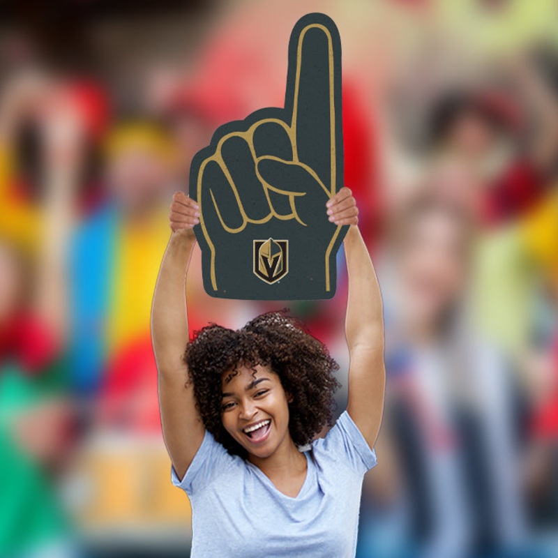Vegas Golden Knights Foam Finger – Big Head – Official NHL – Vegas Golden Knights – Foam Core Cutout