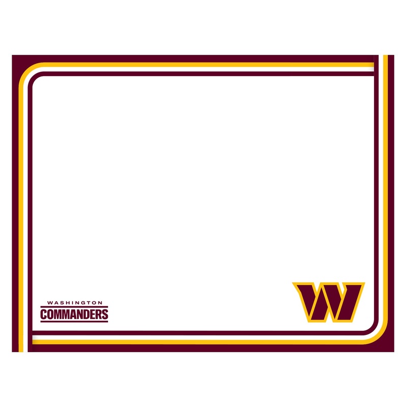 Washington Commanders – Dry Erase Whiteboard – Official NFL – Reusable Vinyl Wall Decal