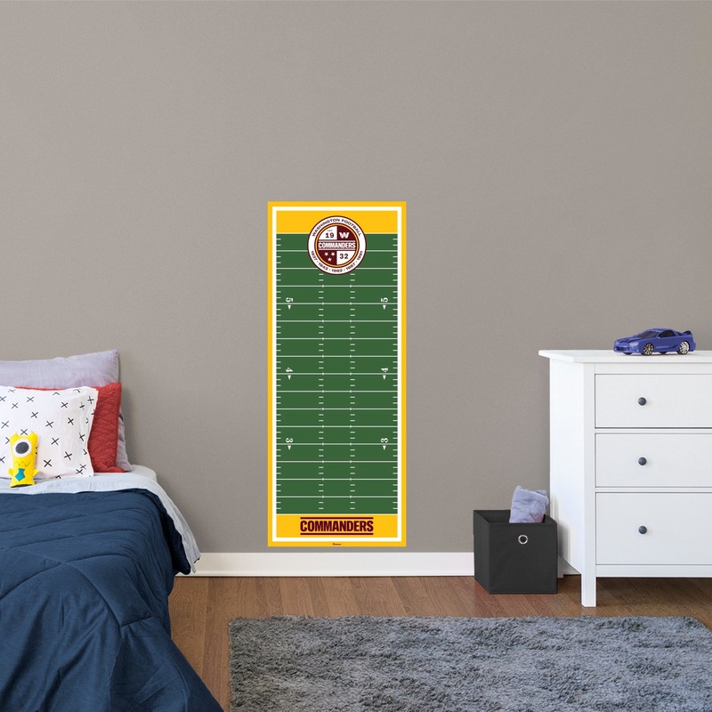 Washington Commanders – Growth Chart – Official NFL – Reusable Vinyl Wall Decal