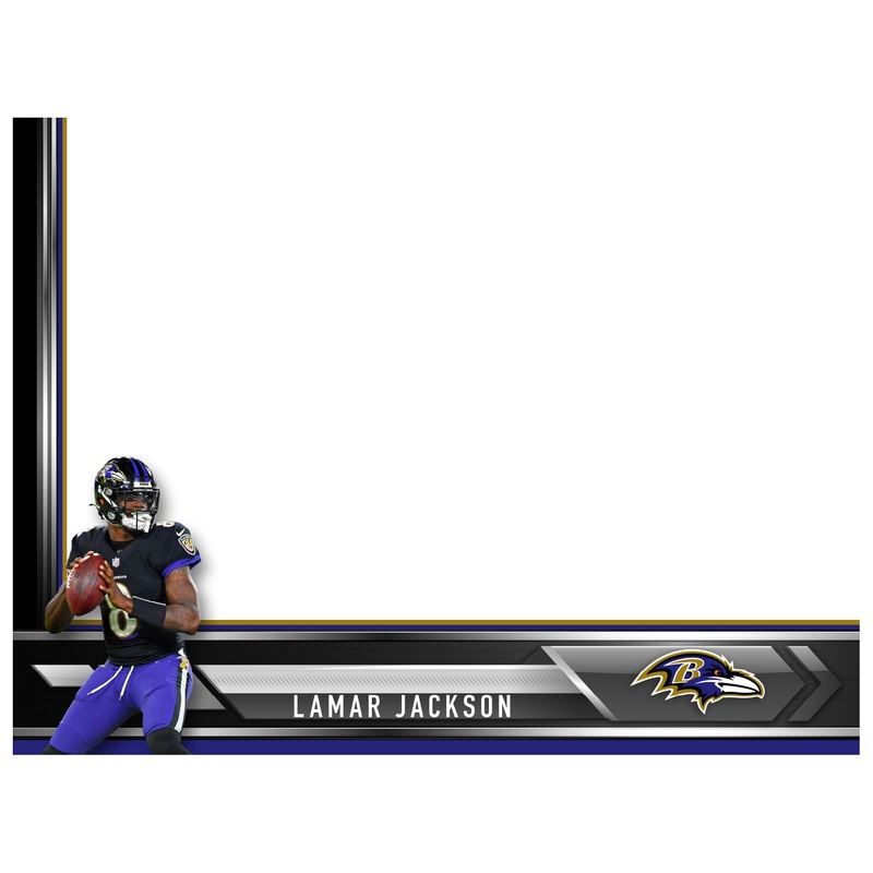 Baltimore Ravens – Lamar Jackson – Dry Erase Whiteboard – Official NFL – Reusable Vinyl Wall Decal