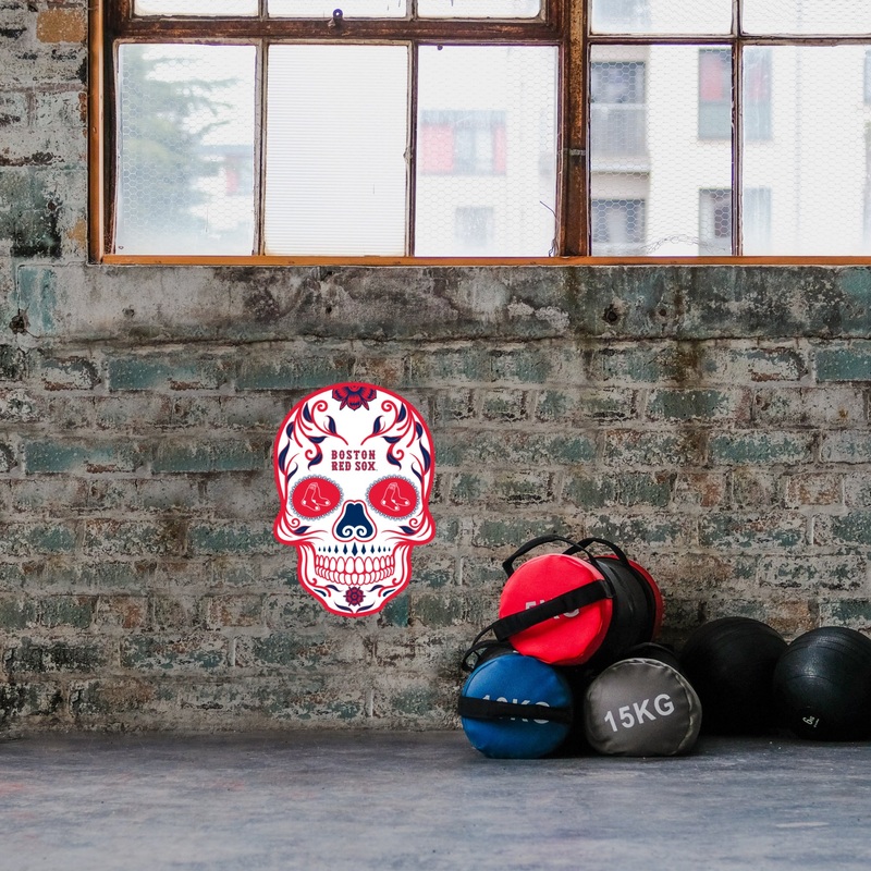 Boston Red Sox – Sugar Skull Logo – Outdoor Wall Decals – Official MLB – Scratch Resistant Alumigraphics Smooth