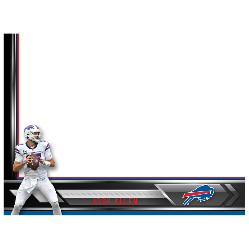 Buffalo Bills – Josh Allen – Dry Erase Whiteboard – Official NFL – Reusable Vinyl Wall Decal