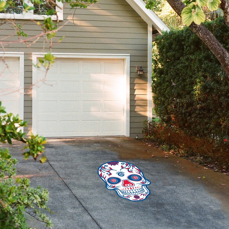 Chicago Cubs – Sugar Skull Logo – Outdoor Floor Decal – Official MLB – Scratch Resistant Alumigraphics Grip