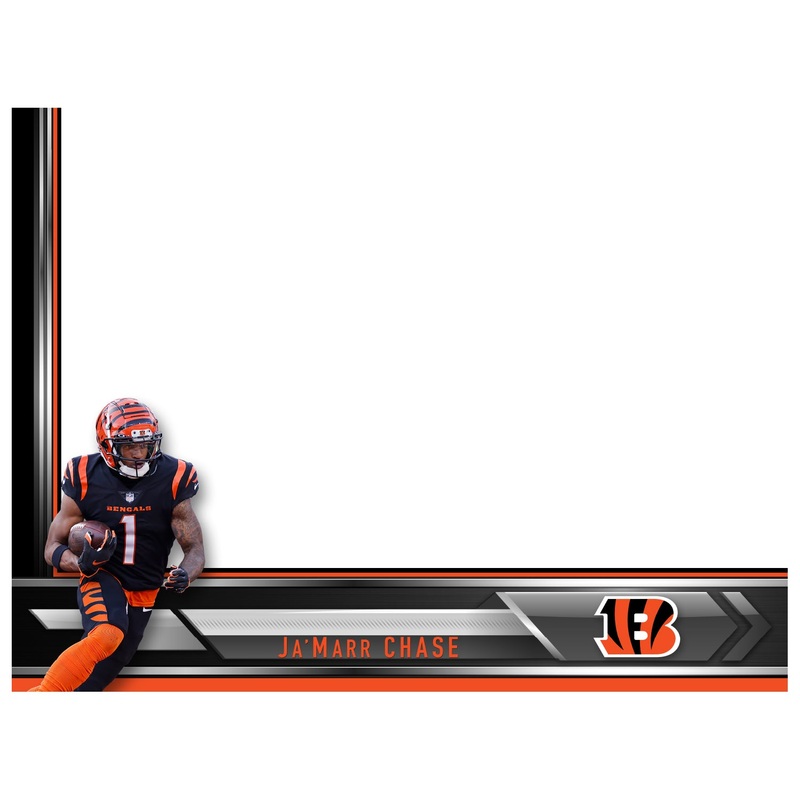 Cincinnati Bengals – Ja’Marr Chase – Dry Erase Whiteboard – Official NFL – Reusable Vinyl Wall Decal