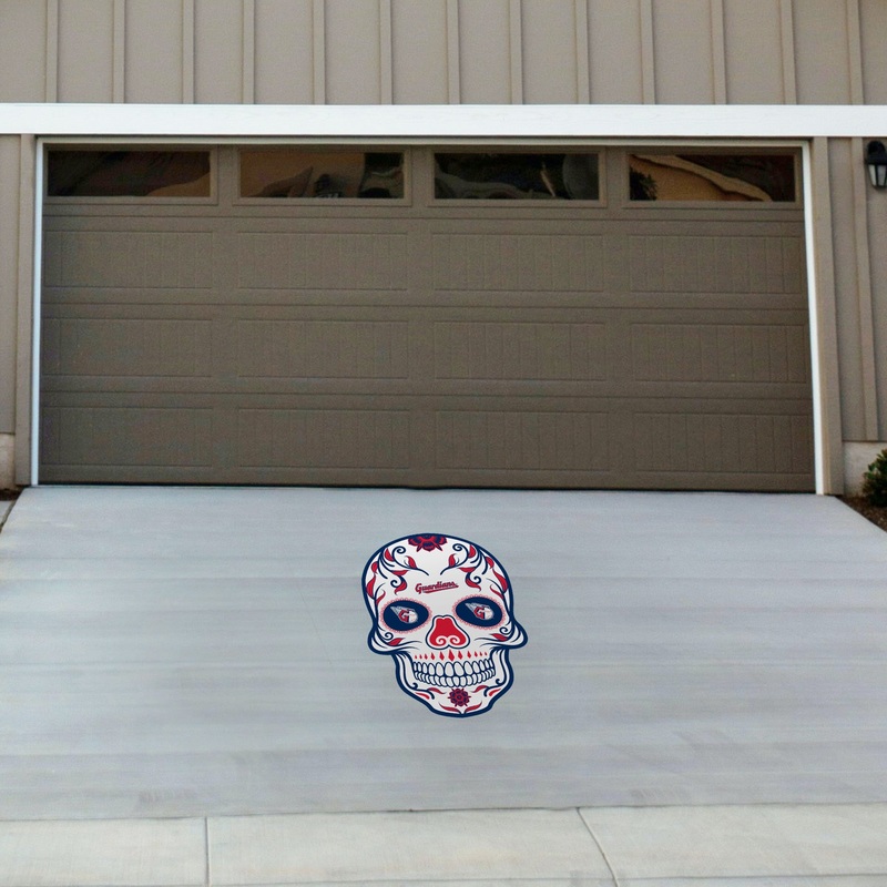 Cleveland Guardians – Sugar Skull Logo – Outdoor Floor Decal – Official MLB – Scratch Resistant Alumigraphics Grip