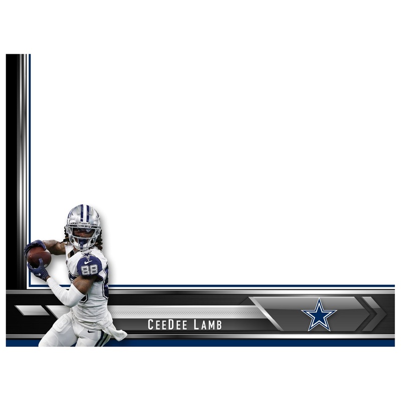 Dallas Cowboys – CeeDee Lamb – Dry Erase Whiteboard – Official NFL – Reusable Vinyl Wall Decal