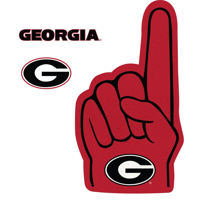 Georgia Bulldogs – RealBig Foam Finger Collection – Official NCAA – Reusable Vinyl Wall Decals