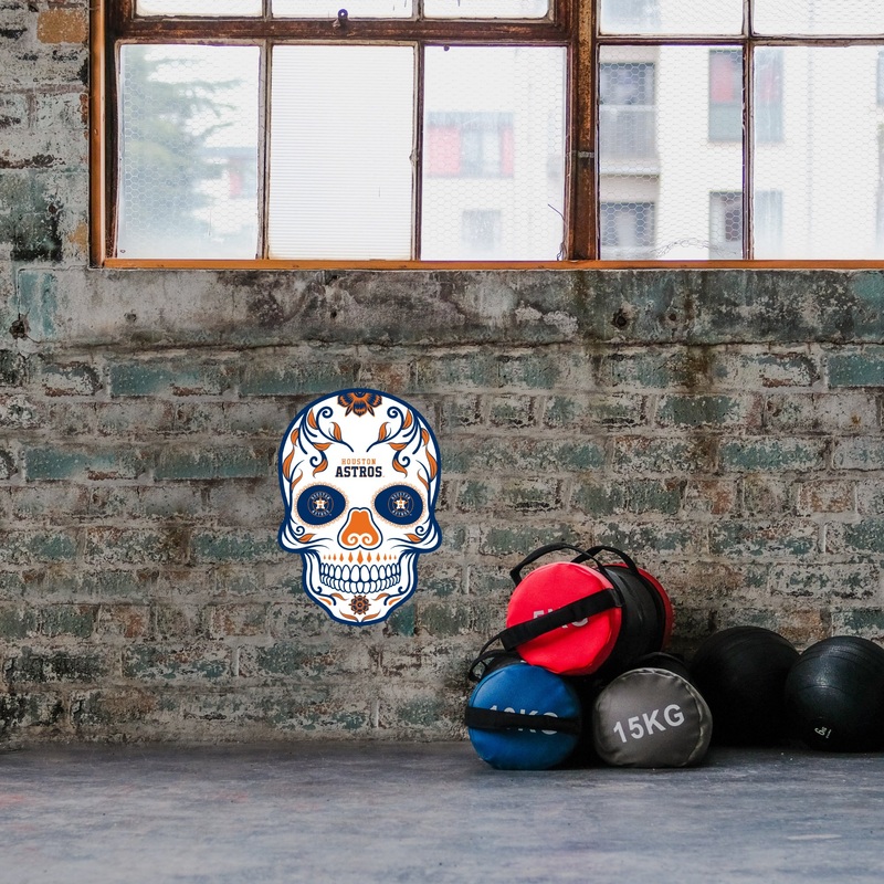 Houston Astros – Sugar Skull Logo – Outdoor Wall Decals – Official MLB – Scratch Resistant Alumigraphics Smooth