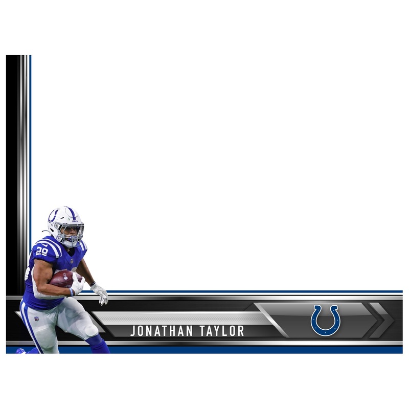 Indianapolis Colts – Jonathan Taylor – Dry Erase Whiteboard – Official NFL – Reusable Vinyl Wall Decal