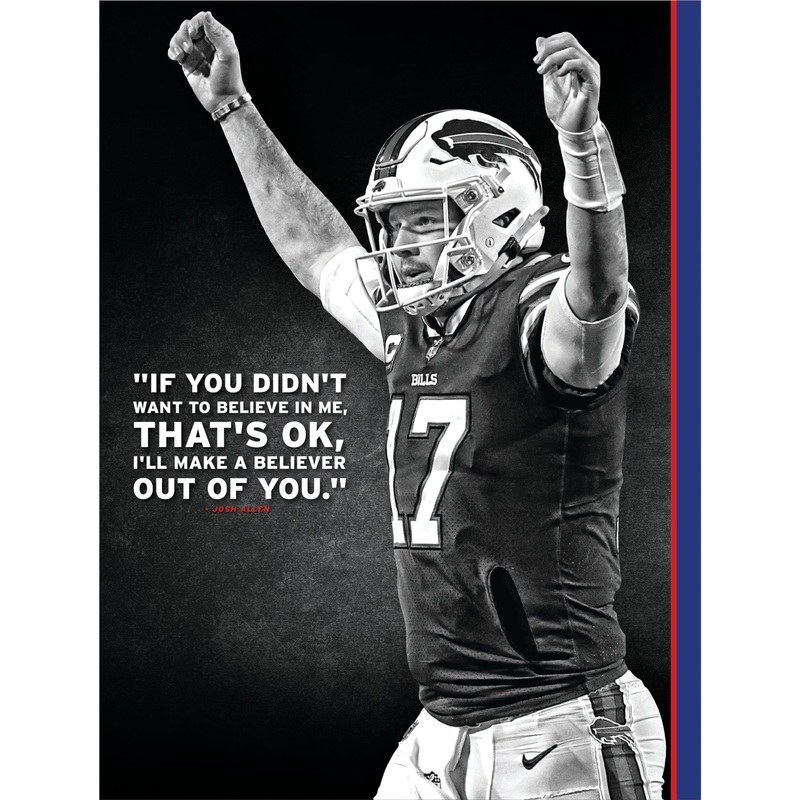 Josh Allen – Inspirational – Peel & Stick Poster – Official NFL – Buffalo Bills – Reusable Vinyl Wall Decal #1