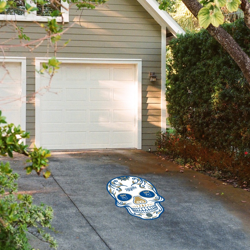 Kansas City Royals – Sugar Skull Logo – Outdoor Floor Decal – Official MLB – Scratch Resistant Alumigraphics Grip