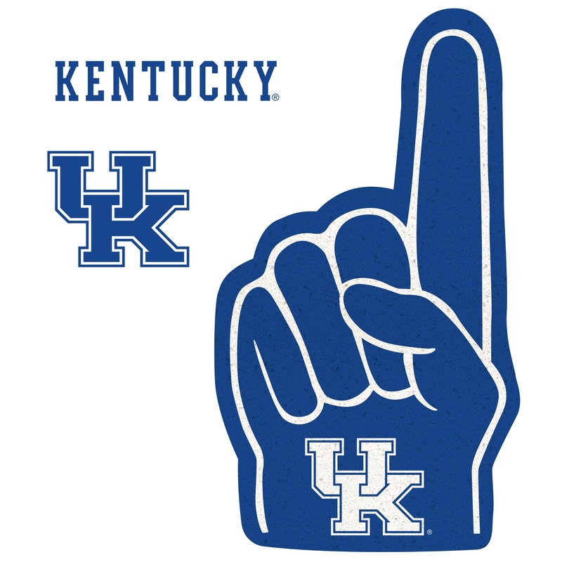 Kentucky Wildcats – RealBig Foam Finger Collection – Official NCAA – Reusable Vinyl Wall Decals