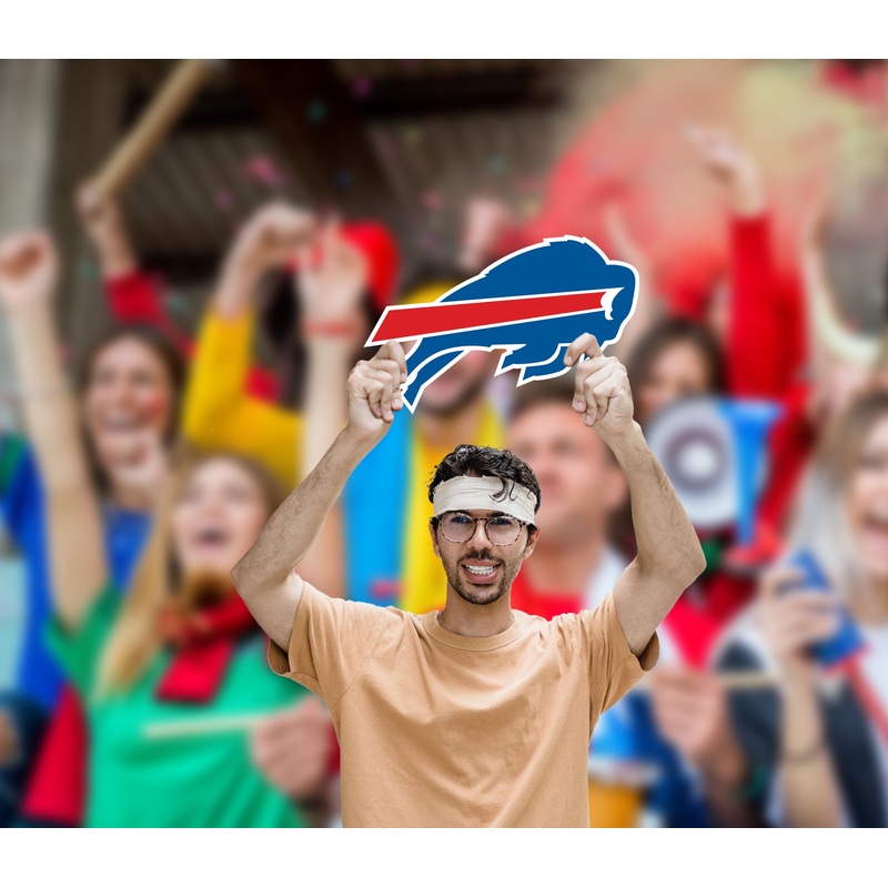 Logo – Big Head – Official NFL – Buffalo Bills – Foam Core Cutout