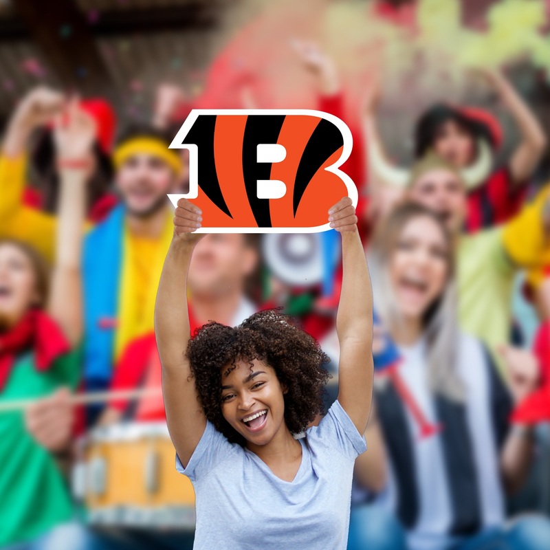 Logo – Big Head – Official NFL – Cincinnati Bengals – Foam Core Cutout
