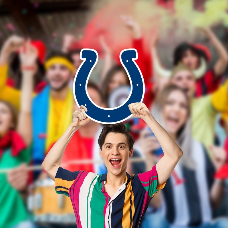 Logo – Big Head – Official NFL – Indianapolis Colts – Foam Core Cutout