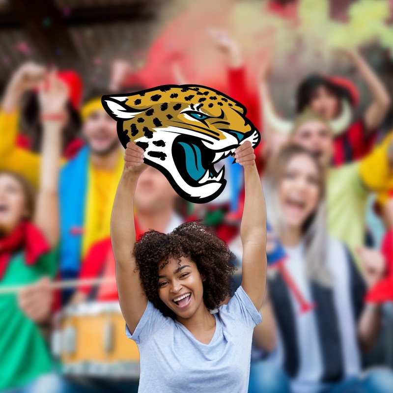 Logo – Big Head – Official NFL – Jacksonville Jaguars – Foam Core Cutout