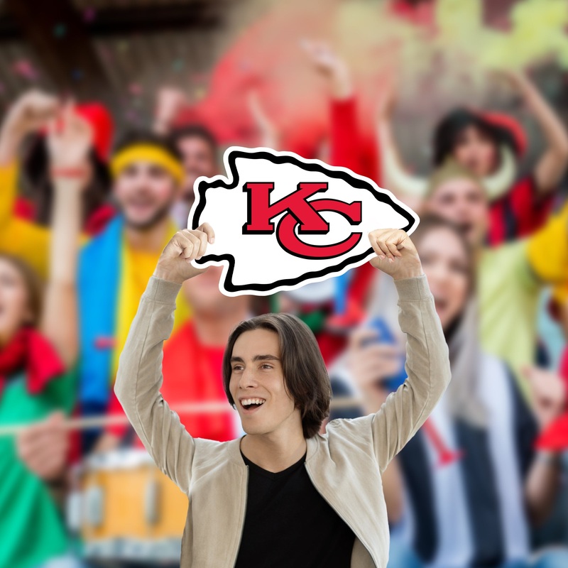 Logo – Big Head – Official NFL – Kansas City Chiefs – Foam Core Cutout