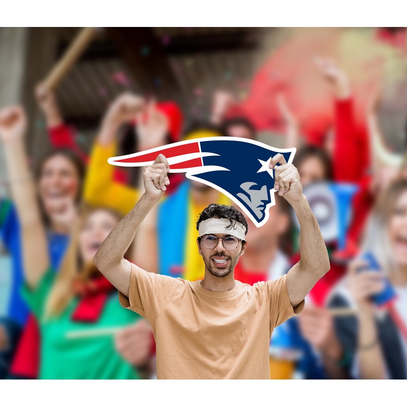 Logo – Big Head – Official NFL – New England Patriots – Foam Core Cutout