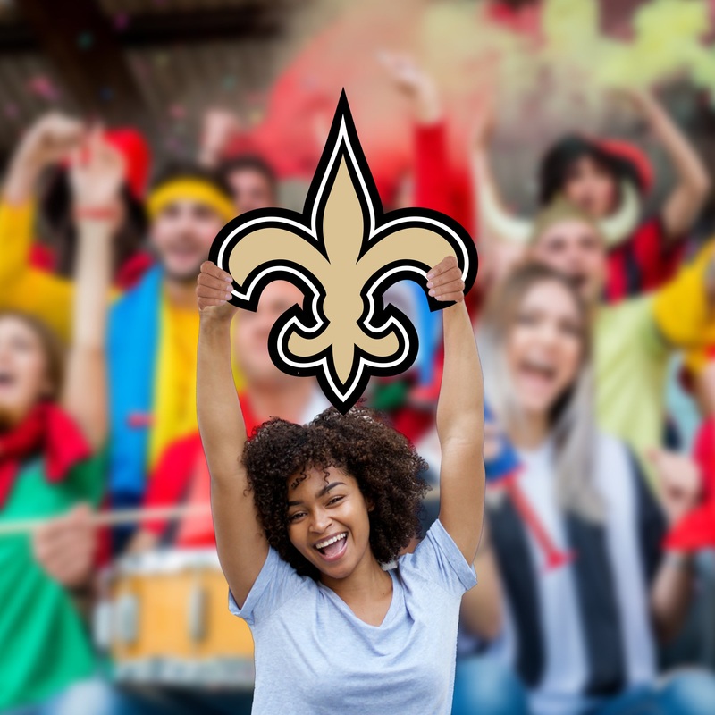 Logo – Big Head – Official NFL – New Orleans Saints – Foam Core Cutout