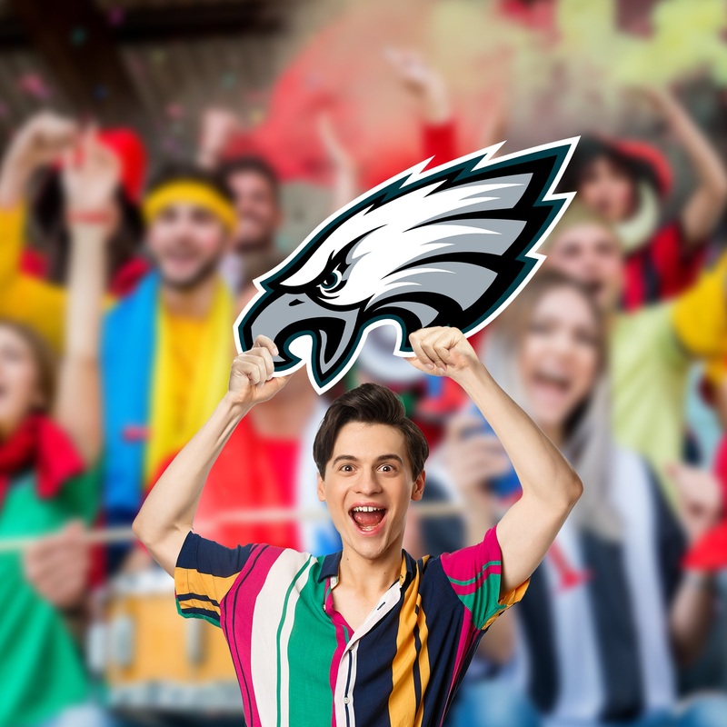 Logo – Big Head – Official NFL – Philadelphia Eagles – Foam Core Cutout