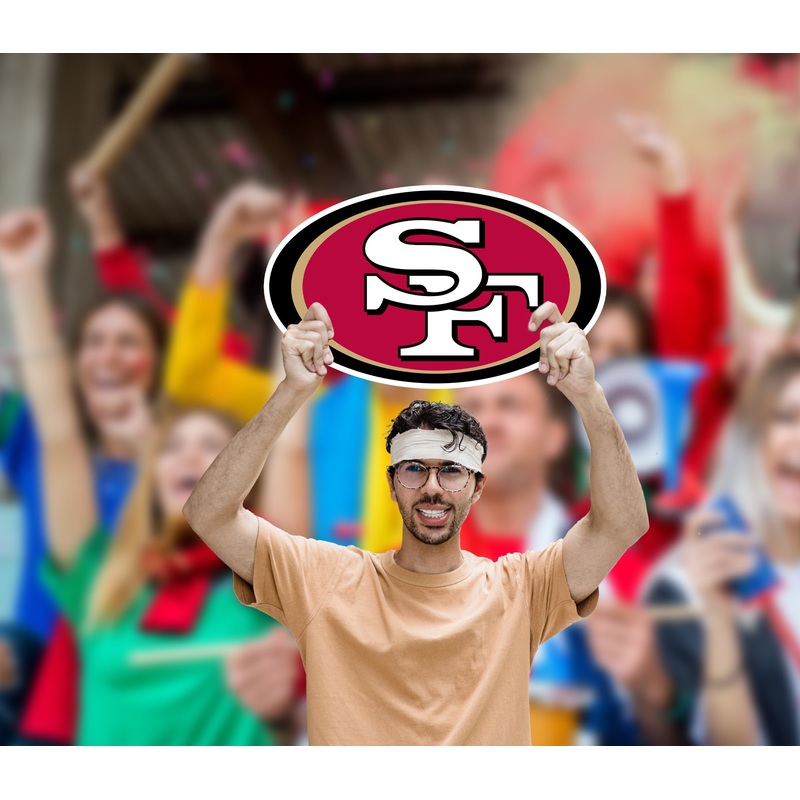 Logo – Big Head – Official NFL – San Francisco 49ers – Foam Core Cutout