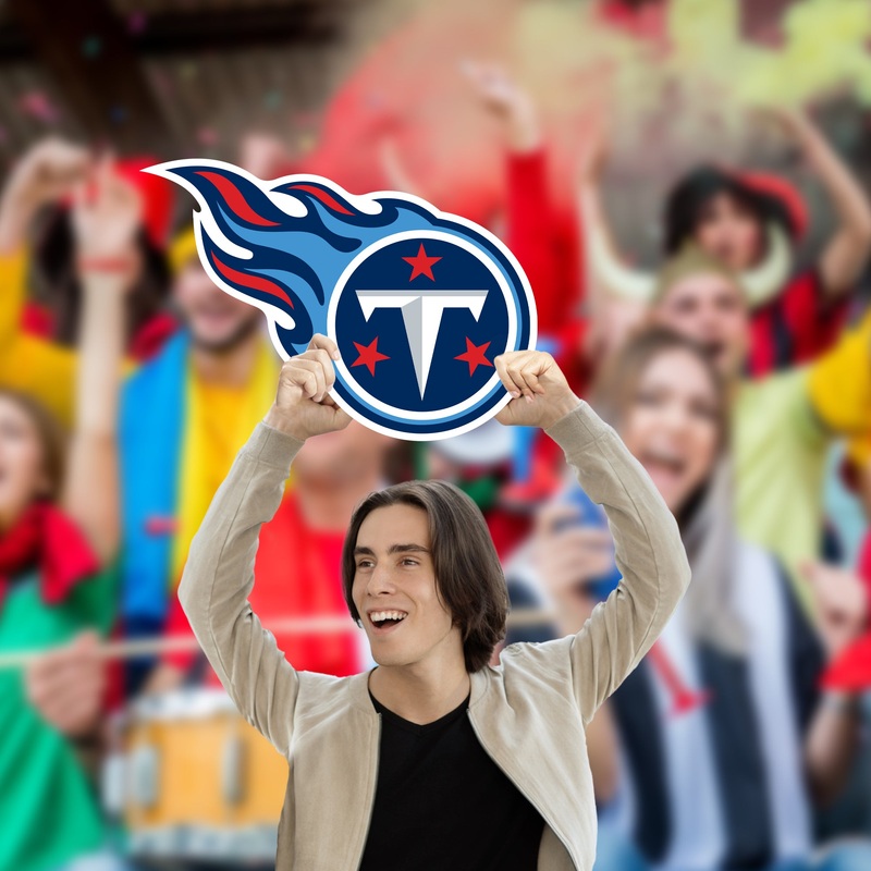 Logo – Big Head – Official NFL – Tennessee Titans – Foam Core Cutout