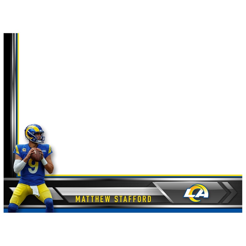 Los Angeles Rams – Matthew Stafford – Dry Erase Whiteboard – Official NFL – Reusable Vinyl Wall Decal