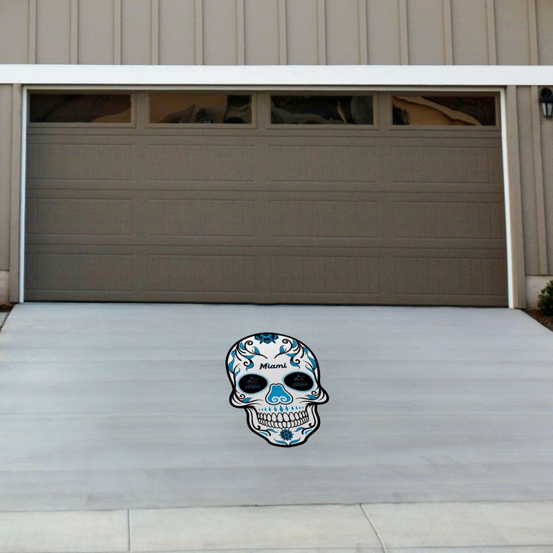 Miami Marlins – Sugar Skull Logo – Outdoor Floor Decal – Official MLB – Scratch Resistant Alumigraphics Grip