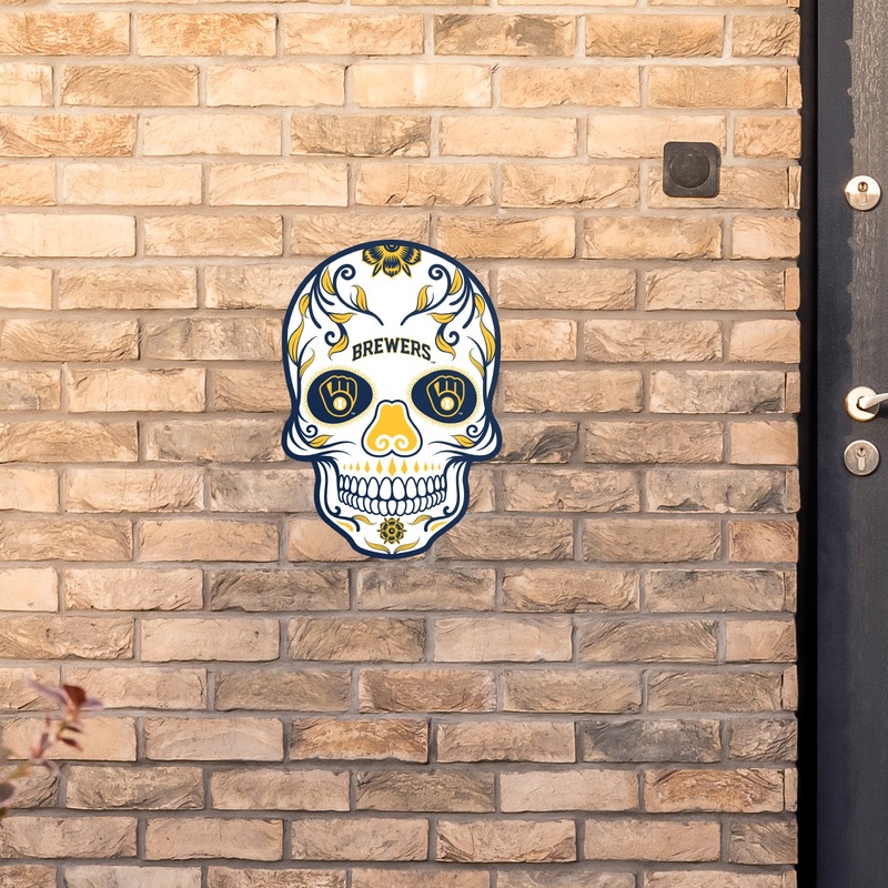 Milwaukee Brewers – Sugar Skull Logo – Outdoor Wall Decals – Official MLB – Scratch Resistant Alumigraphics Smooth