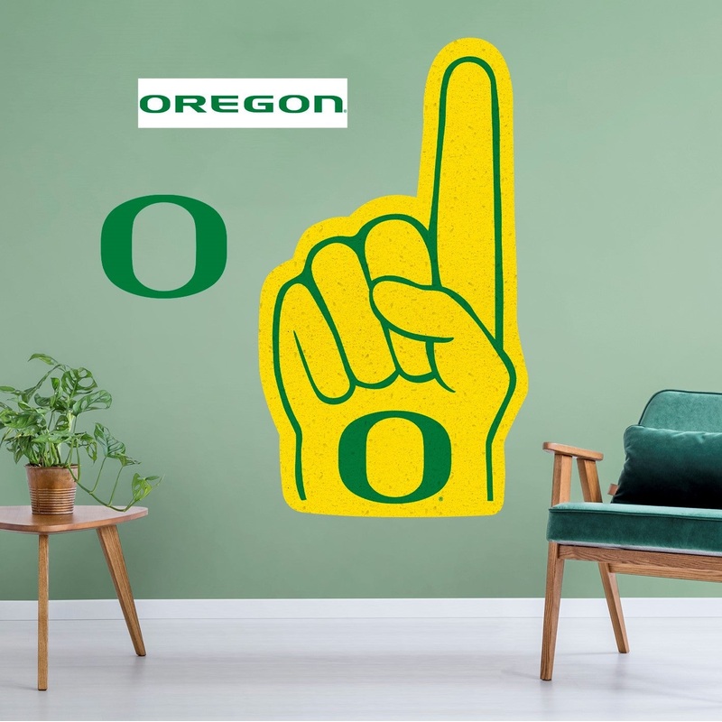 Oregon Ducks – RealBig Foam Finger Collection – Official NCAA – Reusable Vinyl Wall Decals
