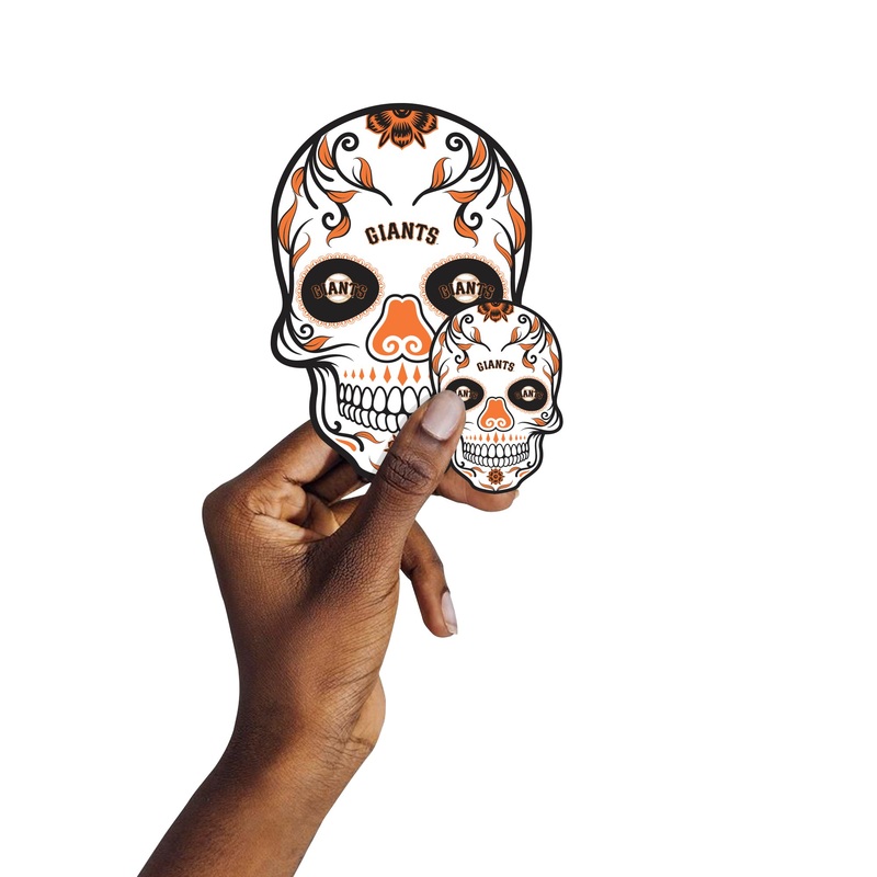 San Francisco Giants – 5 Sugar Skull Logo Minis (Mixed Sizes) – Official MLB – Reusable Vinyl Decals