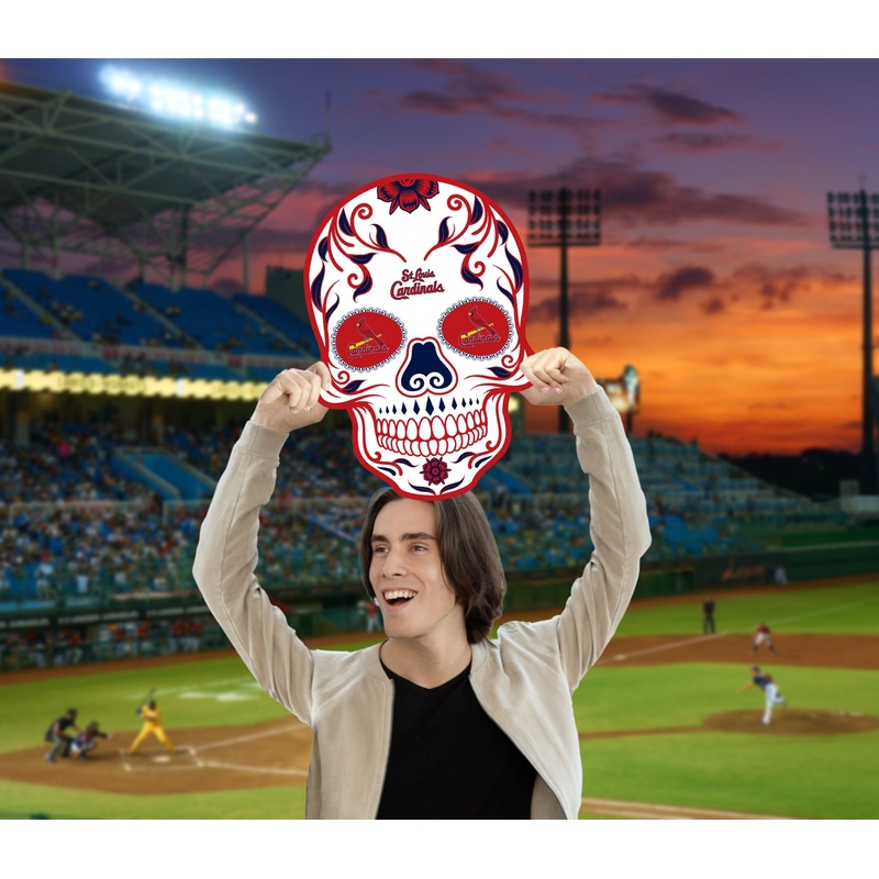 Skull – Big Head – Official MLB – St. Louis Cardinals – Foam Core Cutout