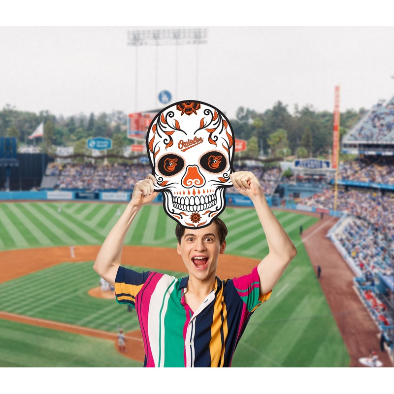 Skull Logo – Big Head – Official MLB – Baltimore Orioles – Foam Core Cutout
