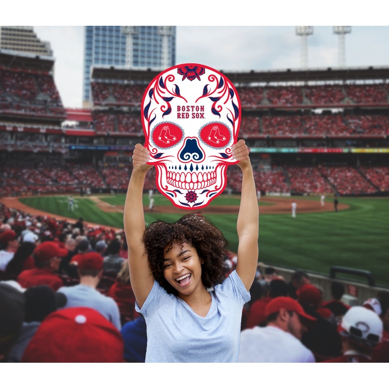 Skull Logo – Big Head – Official MLB – Boston Red Sox – Foam Core Cutout