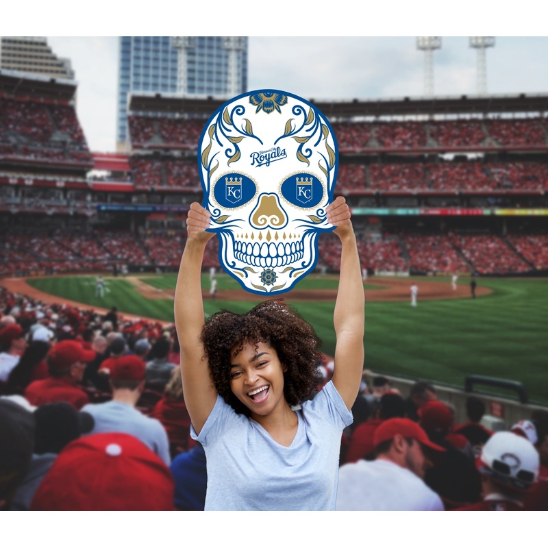 Skull Logo – Big Head – Official MLB – Kansas City Royals – Foam Core Cutout