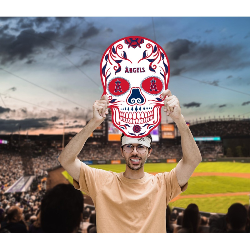 Skull Logo – Big Head – Official MLB – Los Angeles Angels – Foam Core Cutout
